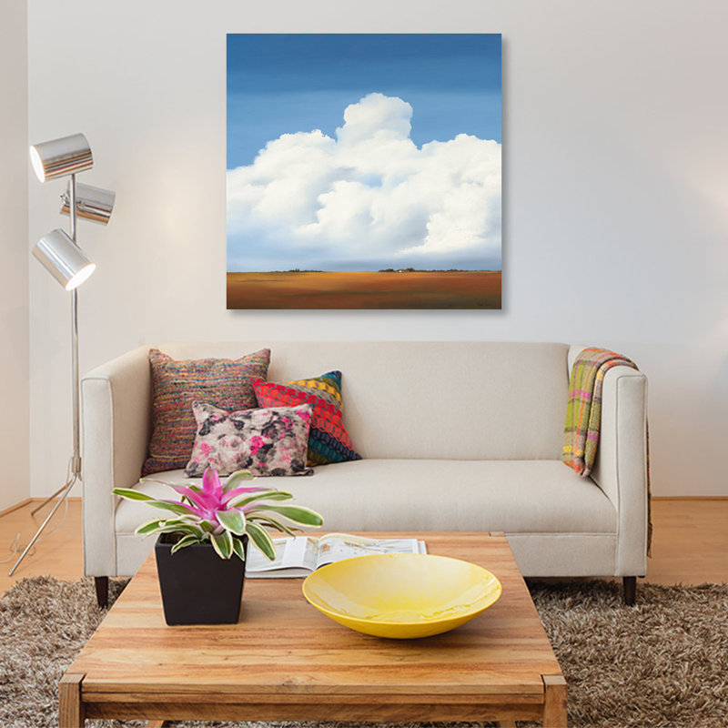 «Clouds II», reproduction sur toile, H 18 po x l 18 po x P 1,5 po, Pas de tapis, Toile tendue