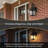 Matte Black Outdoor Wall Lantern Sconce with Clear Glass