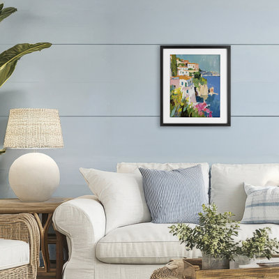 «Italian Coast Abstraction», reproduction d'art sous verre encadrée par Riley B