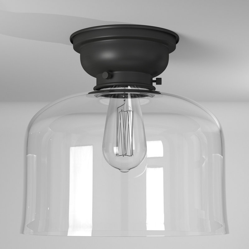 Plafonnier encastré 12 lumières 1 lumière Donaldson, Ampoule non incluse, Clair, Noir mat
