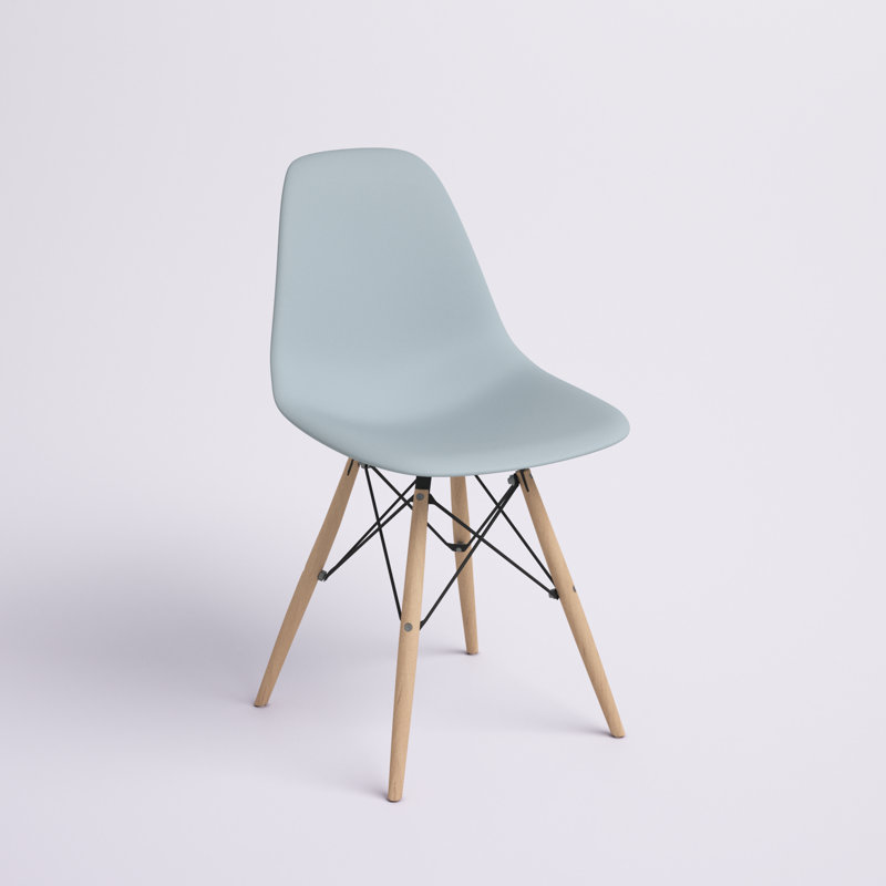 Chaise d'appoint en plastique Wrenshall, Gris / naturel