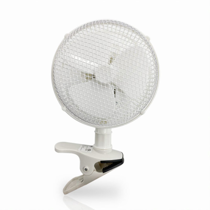 Optimus F-0702 7 Inch 2 Speed Portable Personal Energy Saving Clip-On Fan, White