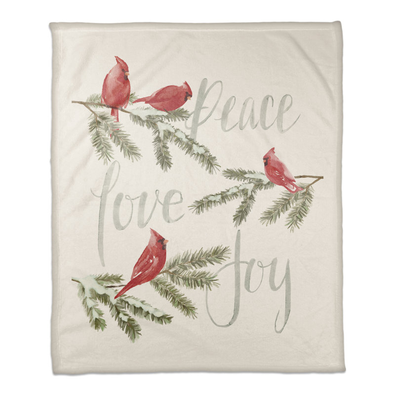  Jeté en molleton Peace Love Joy