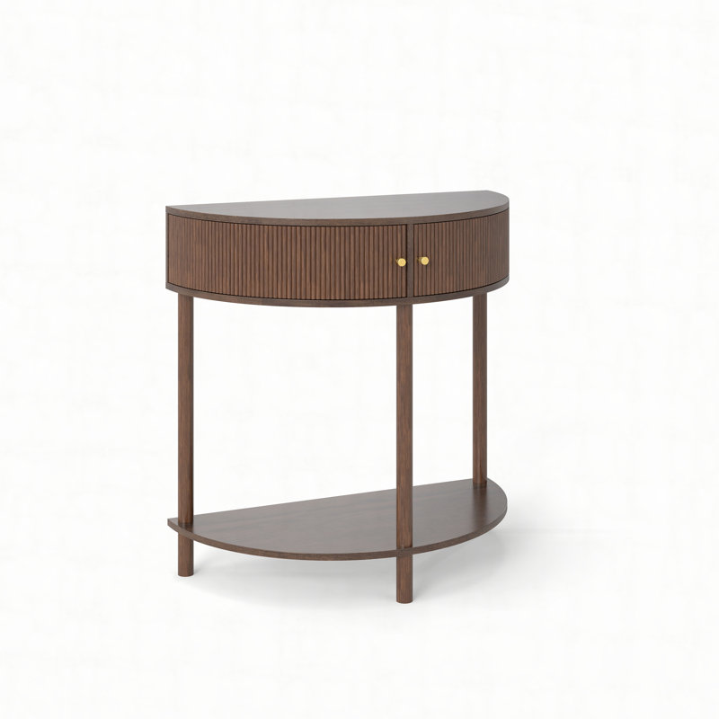 Unique Half Moon Design End Table