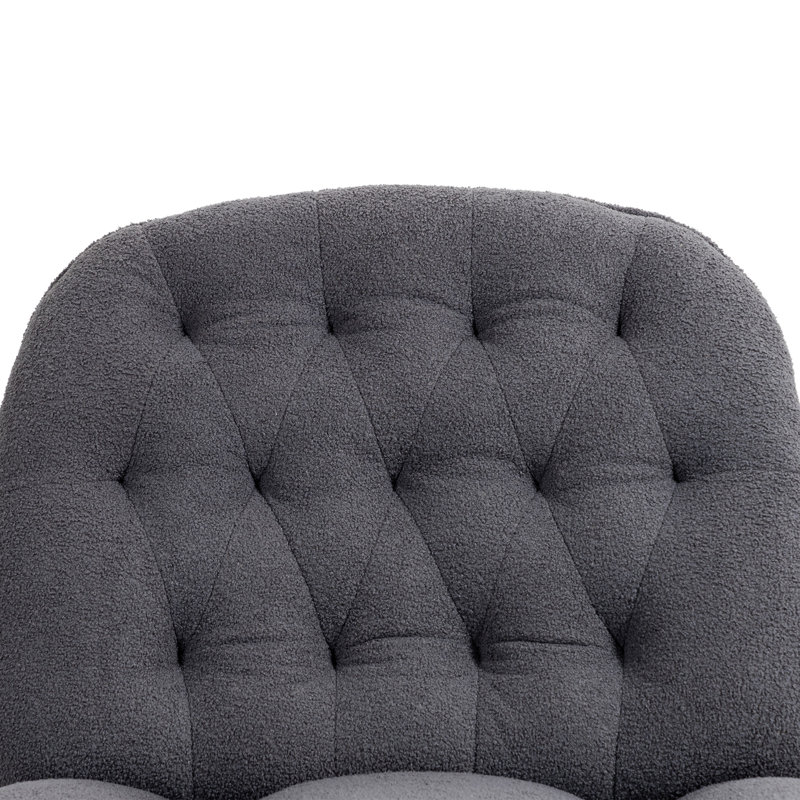 Fauteuil inclinable moderne capitonné, Gris