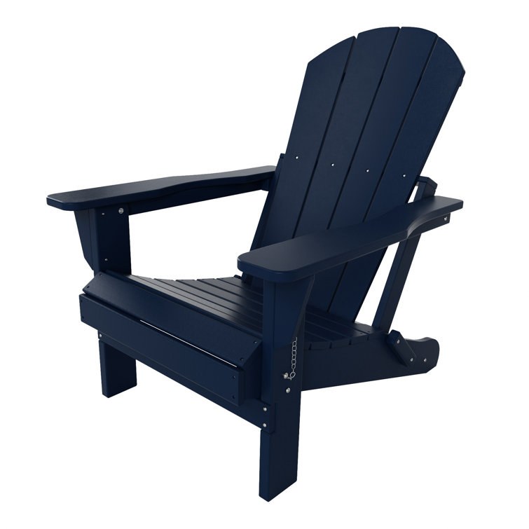 Navy blue folding footrest Sunbrella fabric