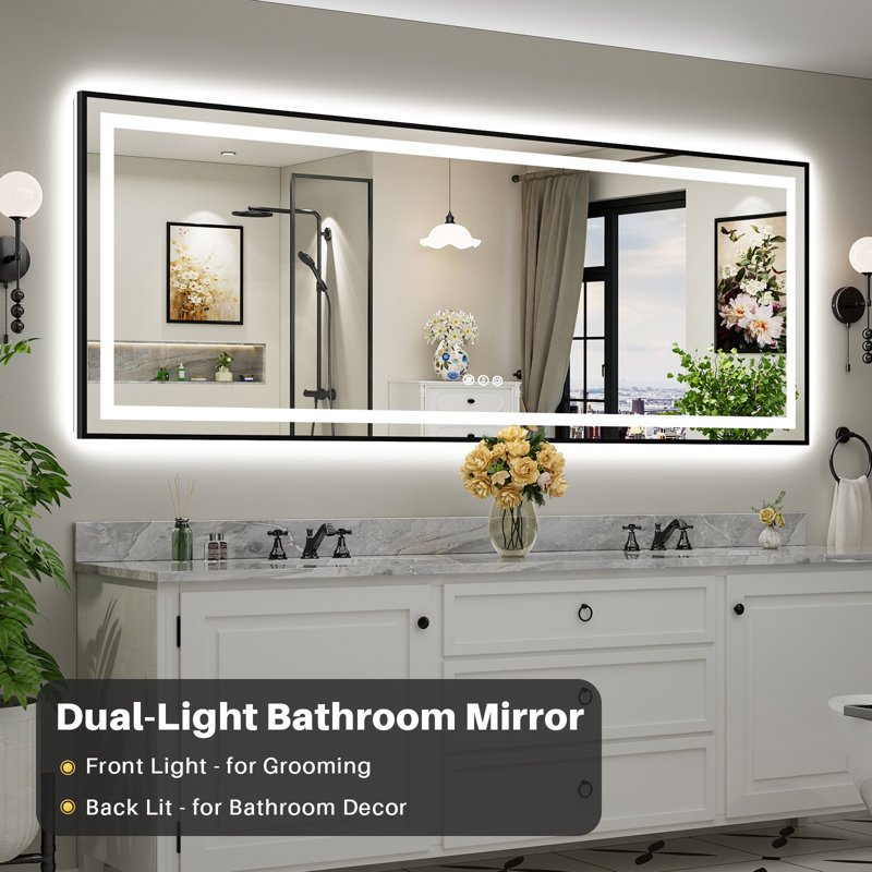 Miroir de salle de bain Matte, Rectangulaire, 96" x 36"