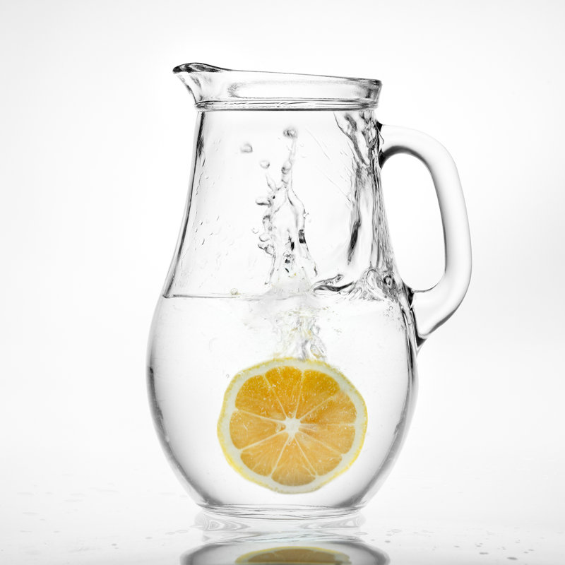 Pichet en verre avec bec, 62 oz Capacité, Rouge