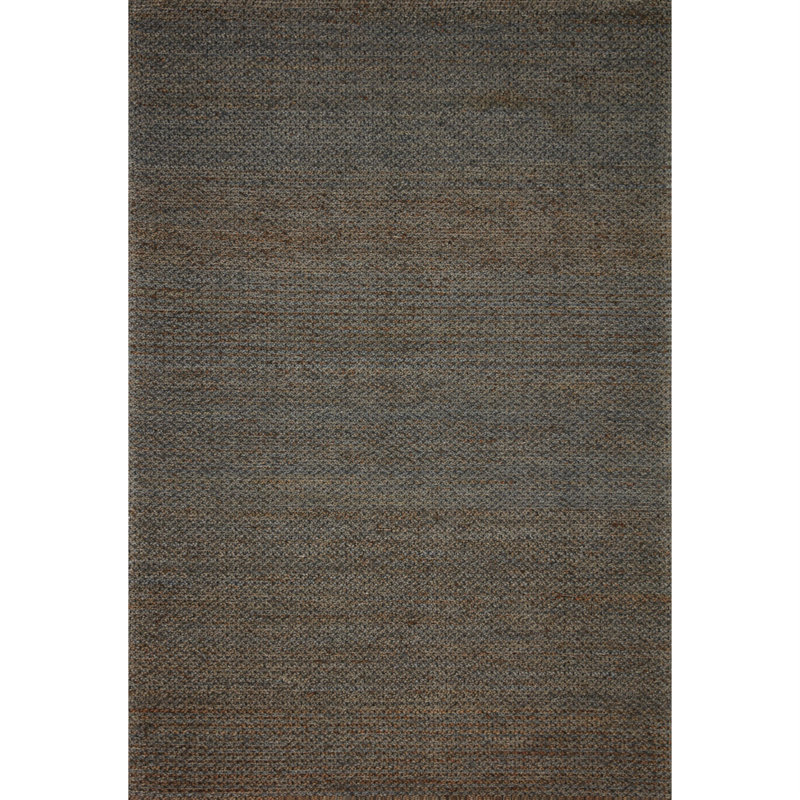 Tapis brun / gris en jute / sisal tissé à plat à la main Abisai, Rectangle 3 pi 6 po x 5 pi 6 po