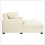 Méridienne surdimensionnée de 53,5 po x 70,9 po, chaise longue - conception classique, tissu doux, assemblage facile, structure durable avec pieds en bois massif-861468322