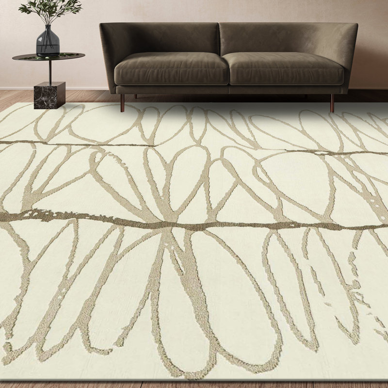 Hand Knotted Abstract Area Rug, Rectangle 8' x 10'