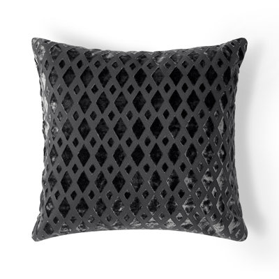 Charcoal Chic Geometric Throw Pillow