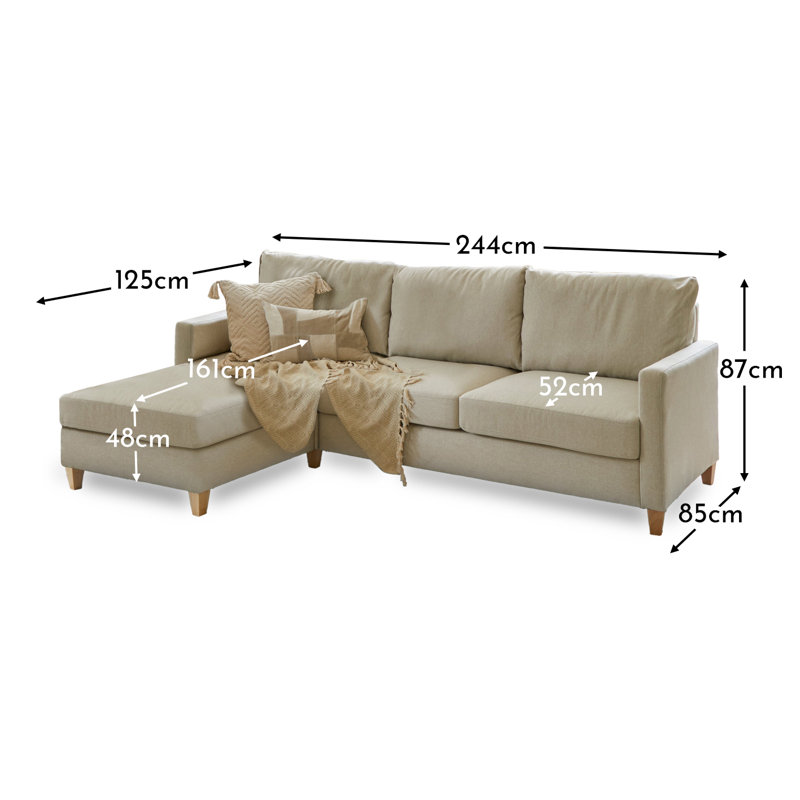 Aharshi 5 Seater Fabric Sofa & Chaise