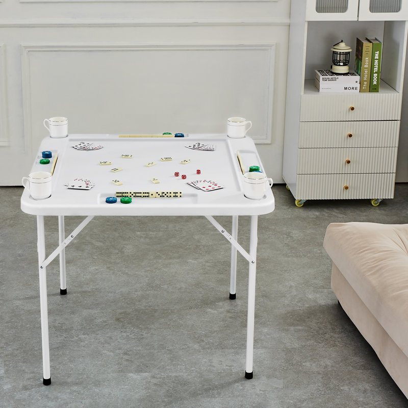 Stellweilan Tessberg 35.43'' 4 - Player White Foldable Card Table