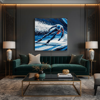 Art mural sur toile gris Sports Speed Skating