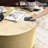 28'' Magnesium Oxide Outdoor Coffee Table with Wood-Look Textured Surface, Round, Natural Oak-1244555840