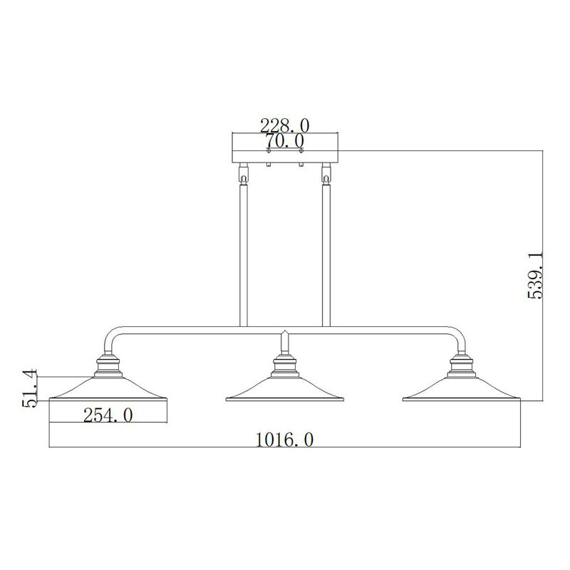 Rayle 3 - Light Buckeye Bronze Kitchen Island Pendant