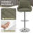 George Bar Stools Set of 2, Adjustable Swivel Barstools, Faux Leather Bar Chairs, Upholstered Counter Height with High Backrest Stool for Kitchen Island, Gray-69536612