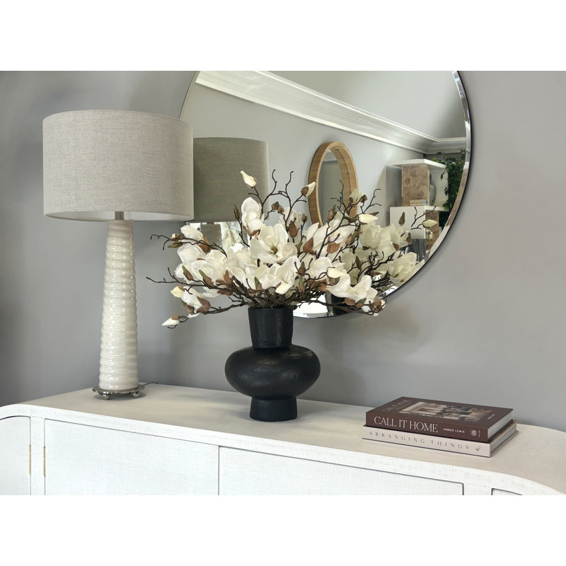 Magnolias Arranged in a Ceramic Pot