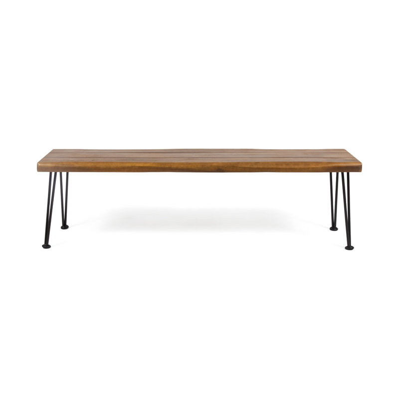 Banc de style industriel en bois d'aspect industriel attrayant avec une touche d'élégance