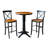 Frausto 2 - Person Solid Wood Bar Height Pedestal Dining Set-1347191324-1423868476