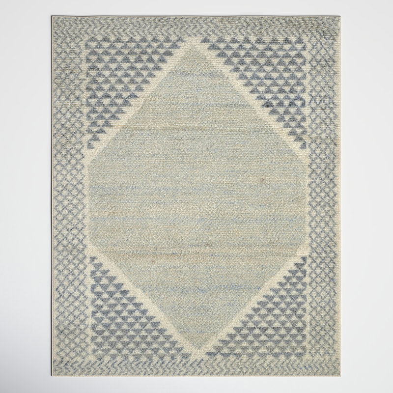 Berkeley Hand Knotted Wool And Cotton Ivory Area Rug 4'' X 6'', Rectangle 5' x 8'