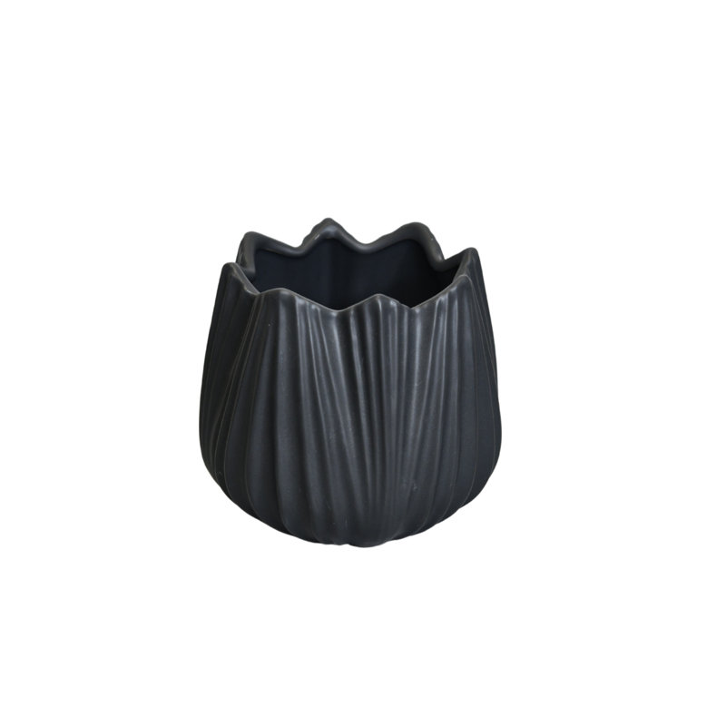 Girish Ceramic Table Vase, Black