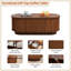 Table basse à plateau relevable l 43,3 po avec rangement-1269565530