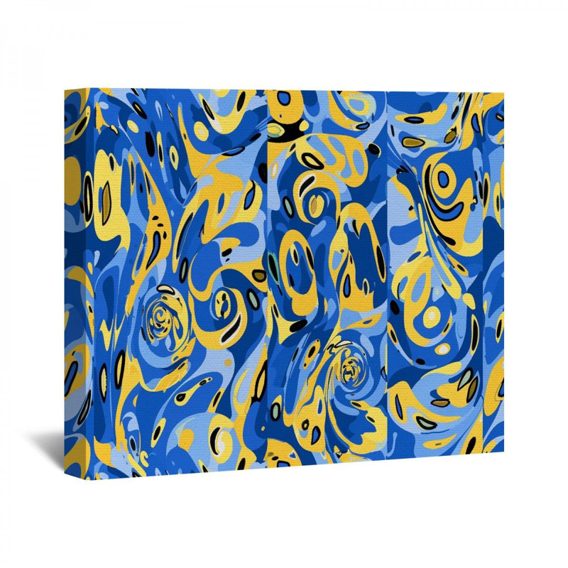 Tourbillons encadrés sur toile, H 24 po x l 36 po x P 3 po