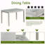 Ensemble de table de salle à manger en bois 5 pièces, ensemble de table de cuisine avec table rectangulaire et 4 chaises rembourrées, ensemble de table de salle à manger en bois avec décoration en cristal et chaises