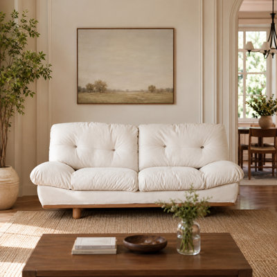 Modern Home Style Sofa with Soft Polyester Upholstery Comfortable and Stylish Seating for Living Room Contemporary Design Durable Fabric and Cozy Cush