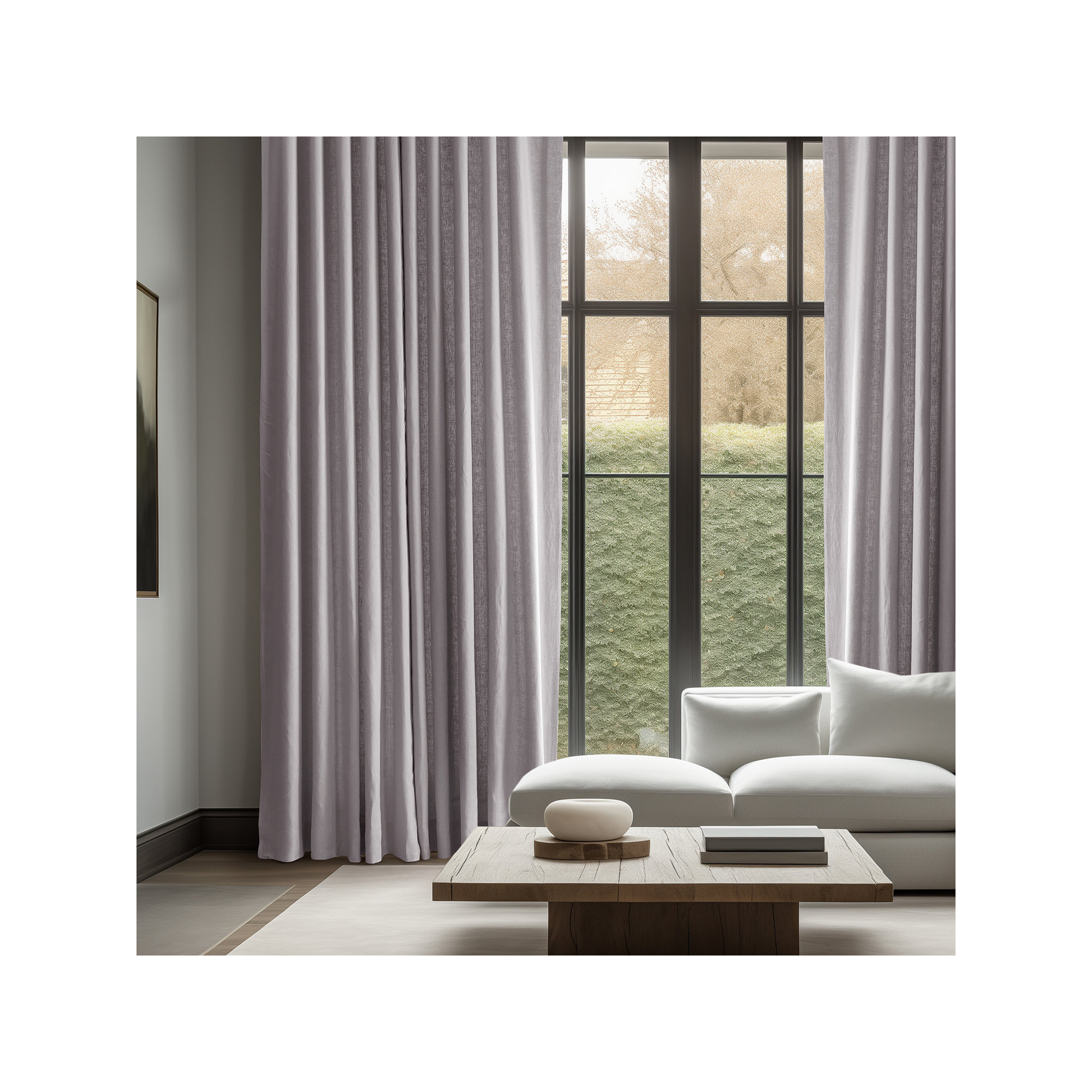Briella French Linen Room Darkening Curtain, 50" W x 84" L, Earl Gray