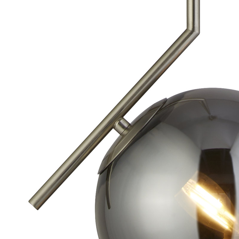 1 - Light Plated And Smoked Pendant