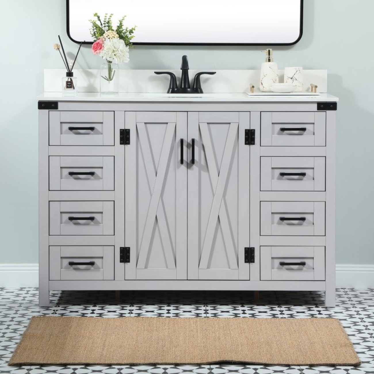 Slayton 48'' Single Bathroom Vanity, Gray