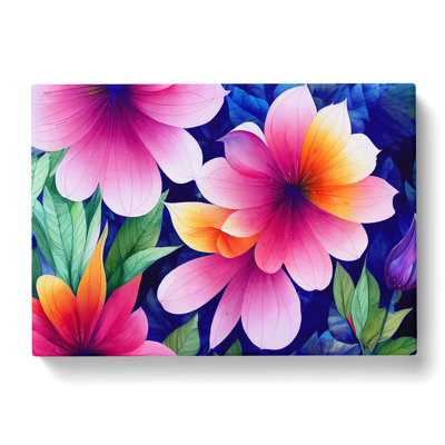 Incredible Watercolour Flowers - Wrapped Canvas