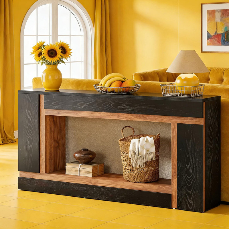 Console de style contemporain, table de couloir rectangulaire, table de canapé
