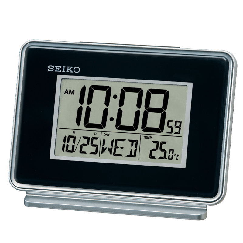 QHL068KLH Digital Alarm Clock, Black