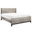 Lit double gris - Fabrication moderne en bois avec