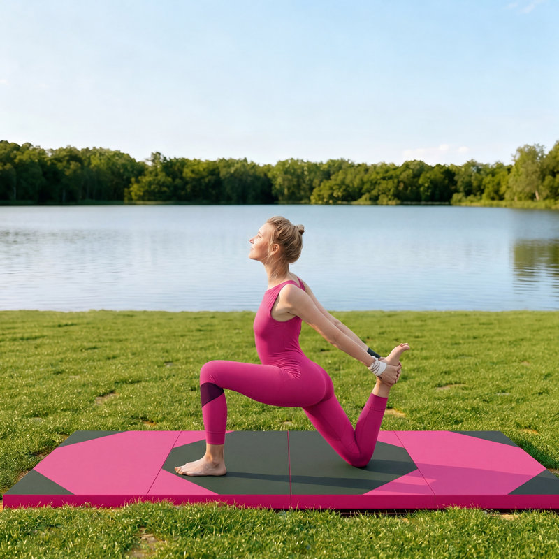 Tapis de gymnastique épais et multicolore 4 pi x 8 pi x 2 po Polar Aurora