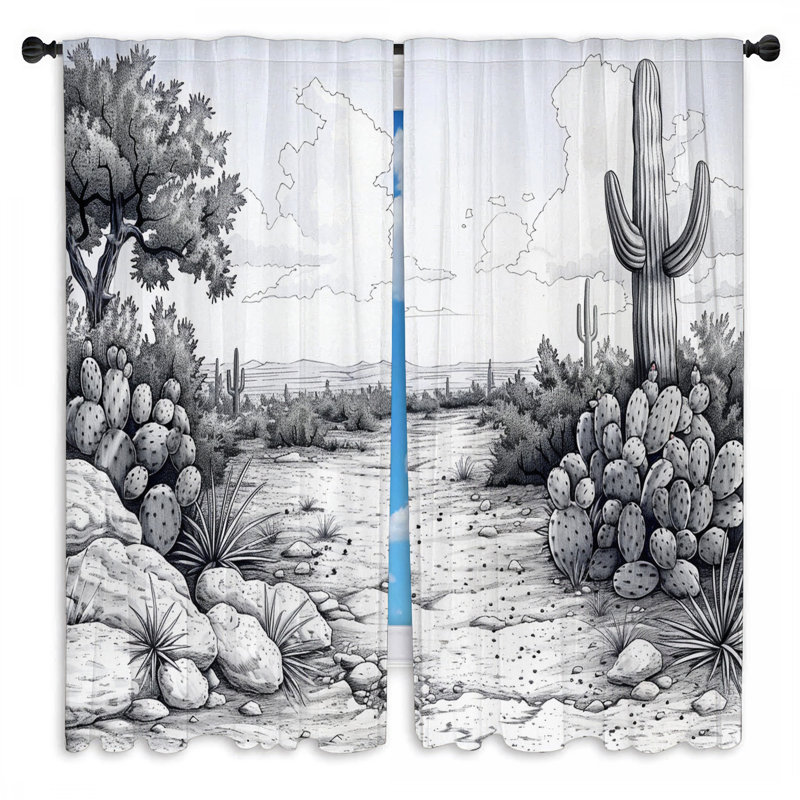 Paire de rideaux obscurcissant en polyester Keshava, L 20 po x L 82 po