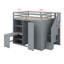 Lit mezzanine avec garde-robe, bureau et tablettes-1583836306