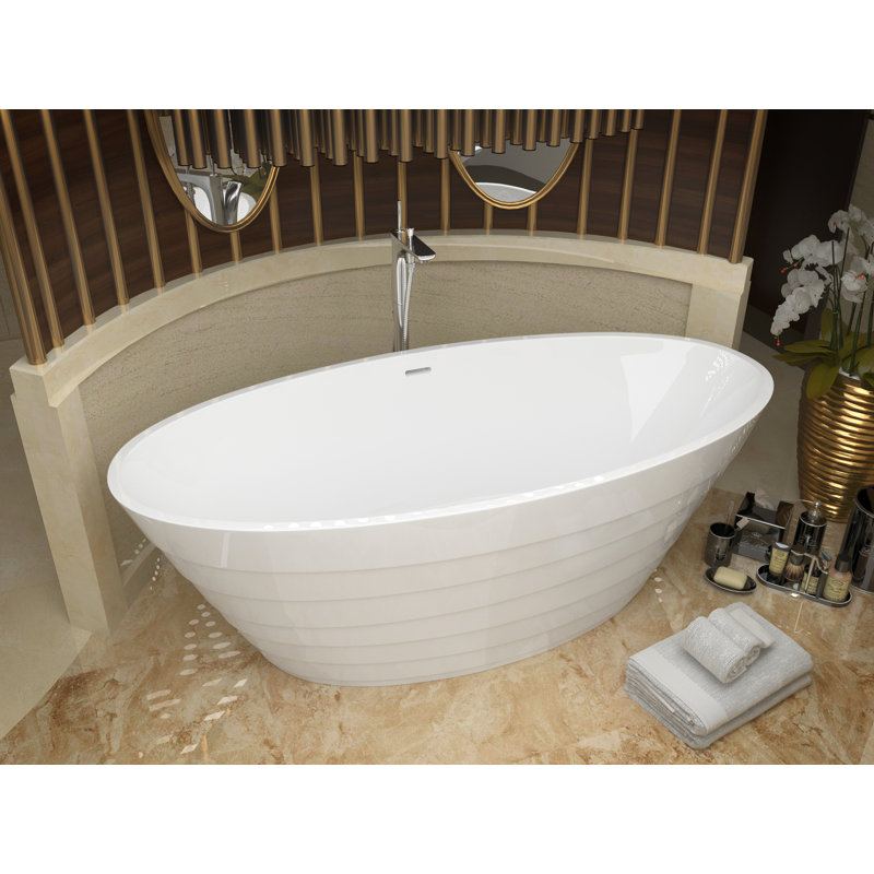 Nimbus 66.75'' x 24.25'' Soaking Acrylic Bathtub