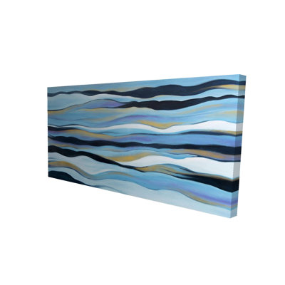 Blue Sweep - Office Abstract Canvas for Modern Home Decor