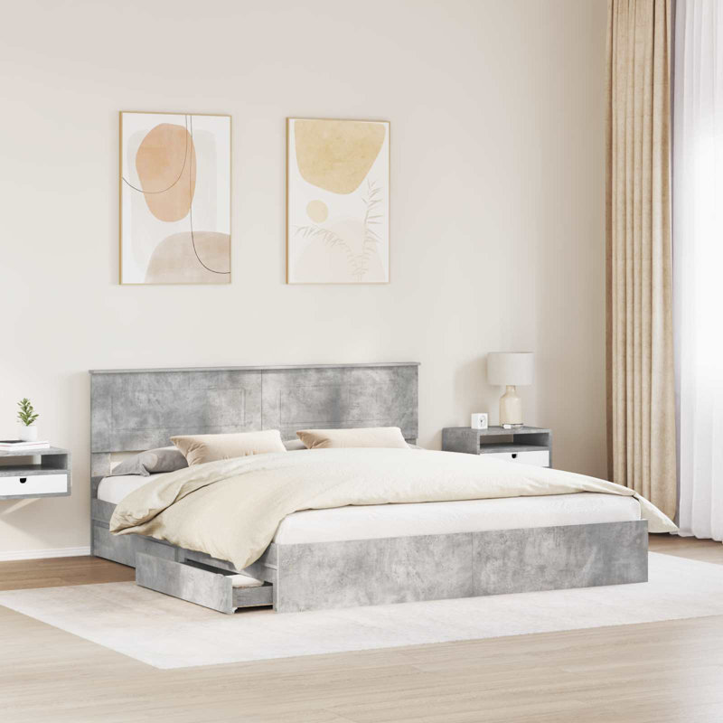 Bed, Concrete Grey, Super King (6')