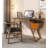 Chic Solid Wood Desk: Modern Contrast & Utility-109691260