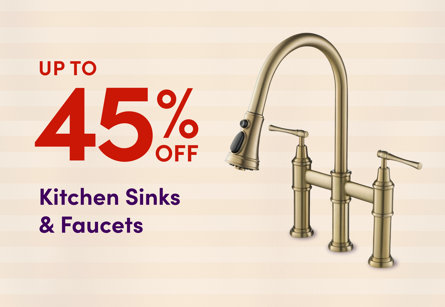 Up to 45% off Kitchen Sinks & Faucets
