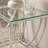 Brianne Chrome Square Glass Top End Table