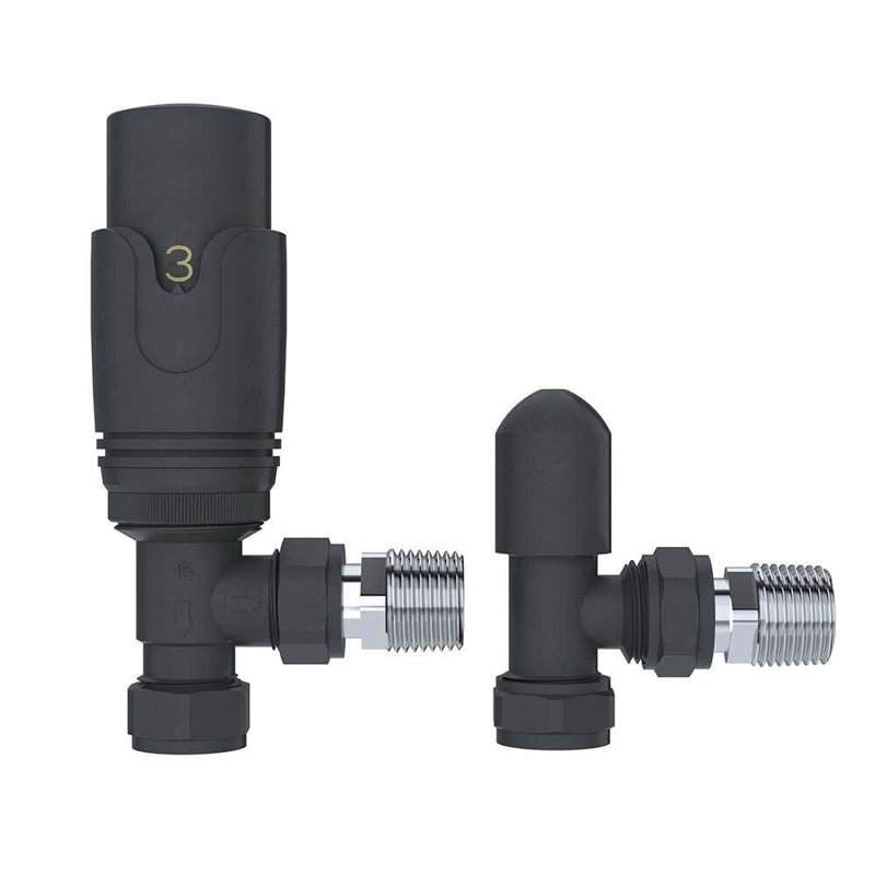 iBathUK Princia Double Panel Mirror Radiator Angled Valve, 1800cm H x 380cm W x 84cm D, Grey