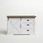 Buffet à porte coulissante de 56 po avec 3 tiroirs Analaura-1920852234