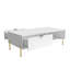 Table basse Mid-Century moderne avec tiroirs doubles-1924070325